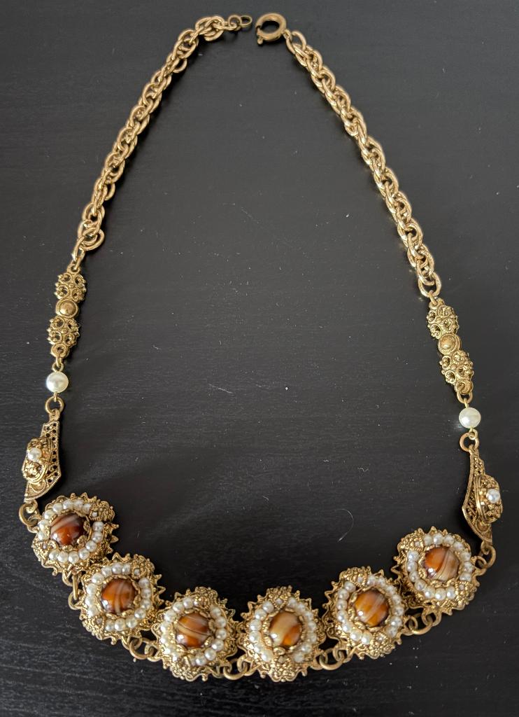 Bijoux de Fantaisie Collier Vintage 1960, Enlèvement ou Envoi, Autres matériaux, Collier