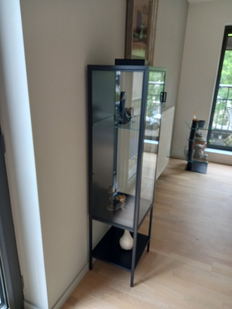 vitrinekast, Huis en Inrichting, Kasten | Vitrinekasten, Ophalen, Minder dan 50 cm, Met deur(en), Zo goed als nieuw