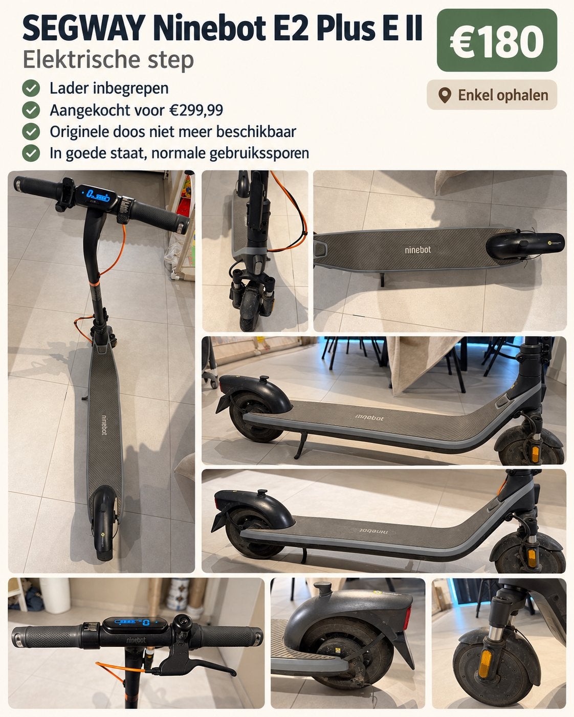 TE KOOP | Segway Ninebot E2 Plus E II, Enlèvement, Utilisé, Step électrique (E-scooter)