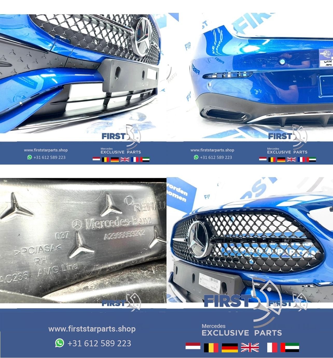 CLE C236 AMG PAKKET A236 W236 AMG VOORBUMPER + ACHTERBUMPER, Utilisé, Avant, -, -