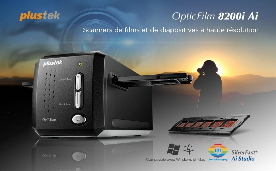 Scanner négatifs et dias Plustek OpticFilm 8200i ai, Informatique & Logiciels, Enlèvement, Neuf, Scanner photo, MacOS