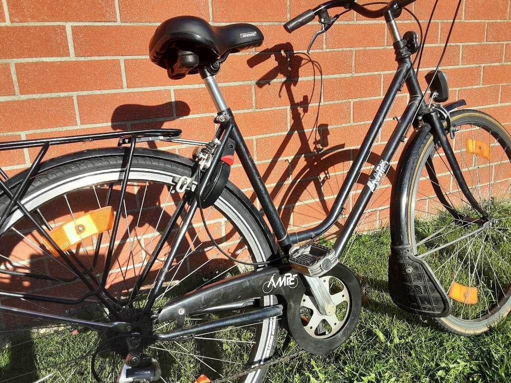 LICHTGEWICHT DAMESFIETS ZWART, Gebruikt, Velgrem, (Extra) lage instap, 47 tot 50 cm