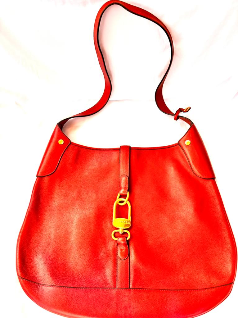 Delvaux, Ophalen of Verzenden, Zo goed als nieuw, Rood, Schoudertasje