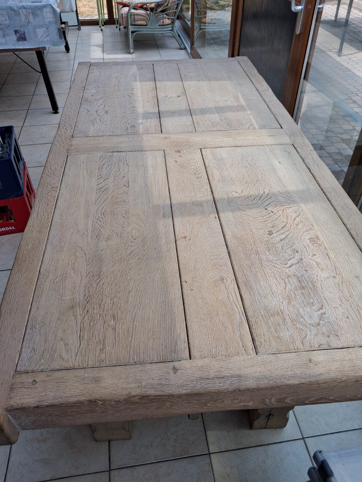 vol eiken eettafel, Huis en Inrichting, Ophalen