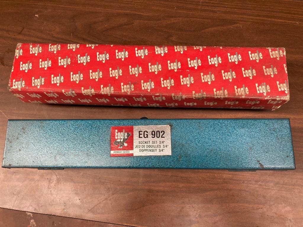 Eagle 3/4” slagdoppen set EG902–21-38 mm–Chrome Molybdenum, Ophalen of Verzenden, Zo goed als nieuw