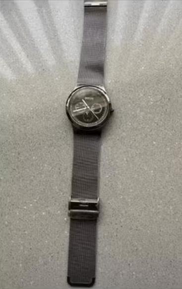 Bering heren horloge grijs, Overige merken, Staal, Gebruikt, Staal