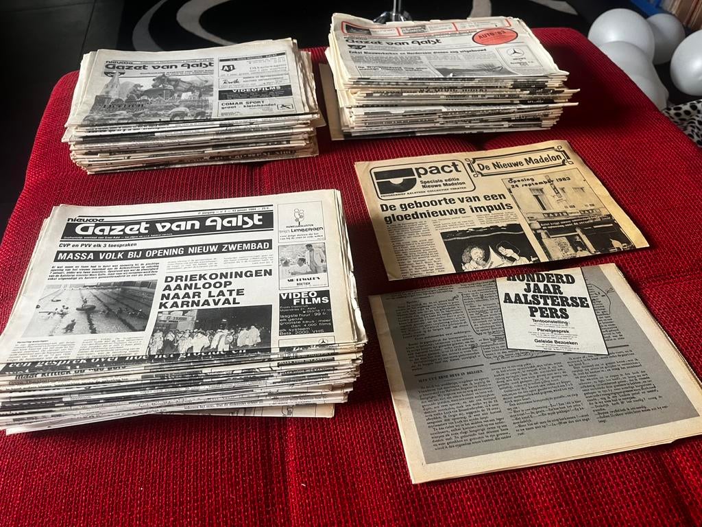 150 tal oude kranten Gazet van Aalst jaargangen 82-83-84, Ophalen of Verzenden