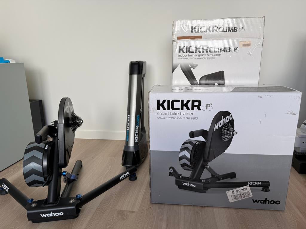 Wahoo Kickr V5 + Kickr Climb, Sport en Fitness, Ophalen, Zo goed als nieuw