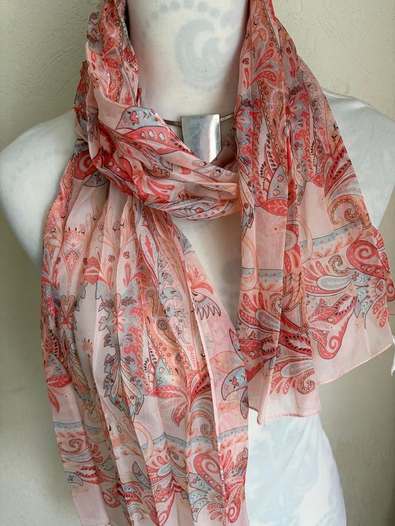 Joli foulard vintage, Kleding | Dames, Mutsen, Sjaals en Handschoenen, Ophalen of Verzenden, Zo goed als nieuw