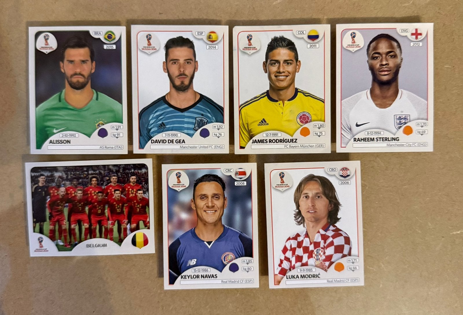 Panini kaarten wk 2018, Ophalen of Verzenden, Zo goed als nieuw, Meerdere stickers