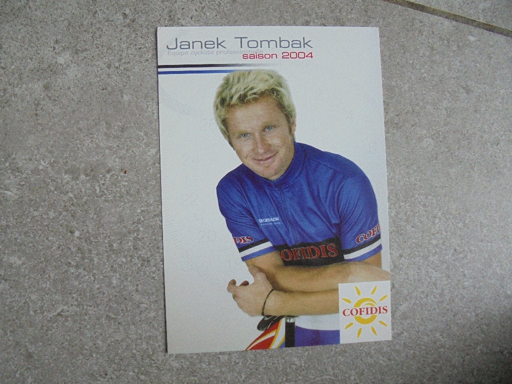 Wielerfoto Janek Tombak, Verzenden