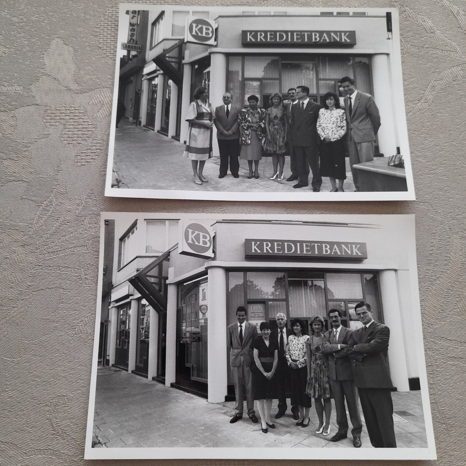 2 oude foto's personeel KB Kredietbank., Verzamelen, Foto's en Prenten, Foto, Ophalen of Verzenden