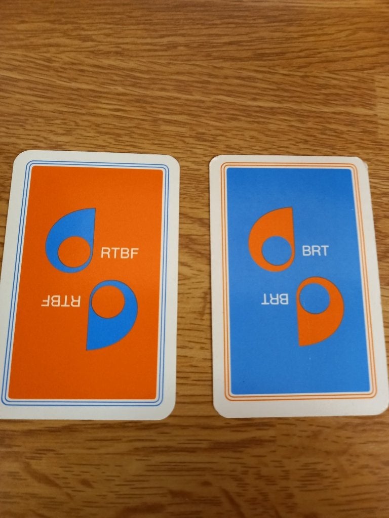Speelkaarten BRT / RTBF voor 2 euro samen, Ophalen, Gebruikt, Overig