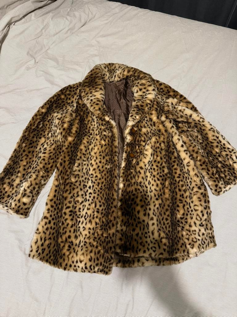 Bontjas Faux Fur vintage, Kleding | Dames, Jassen | Winter, Ophalen of Verzenden, Zo goed als nieuw, Maat 42/44 (L), Bruin
