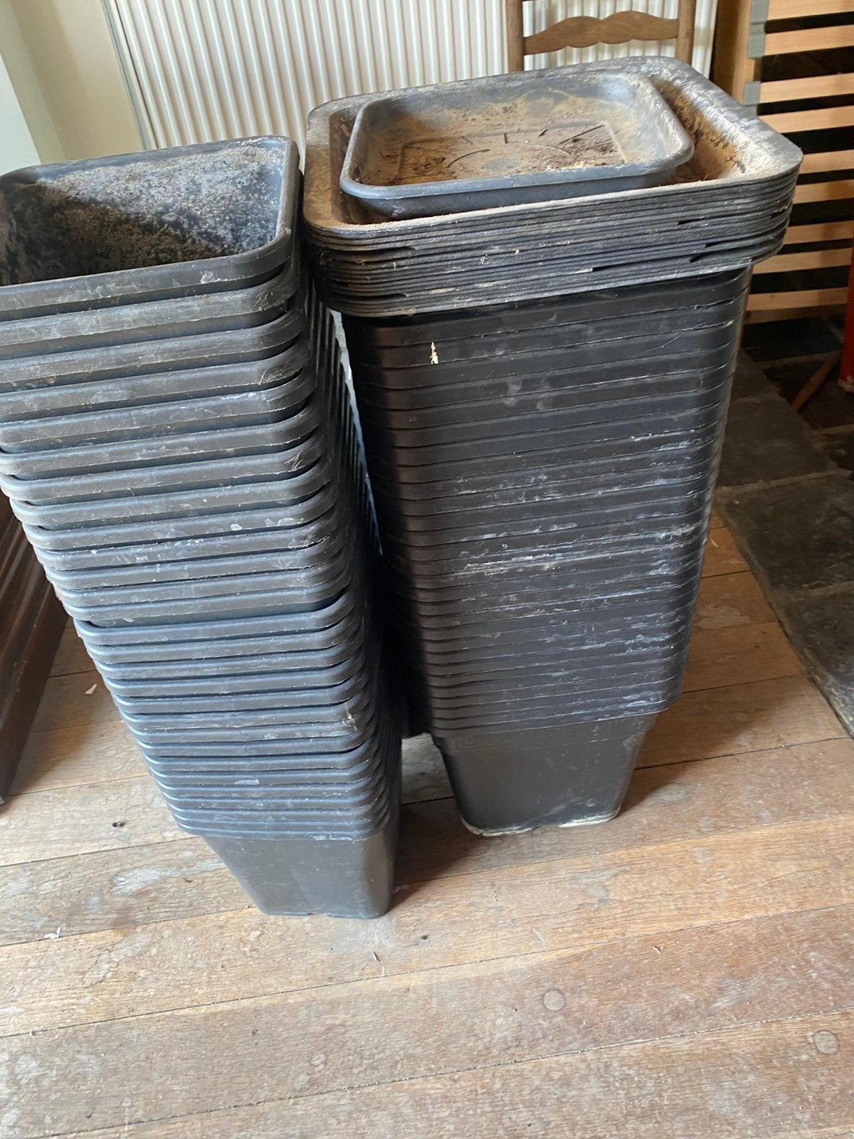 Plastic bloempotten; verschillende grootes, Enlèvement, Comme neuf