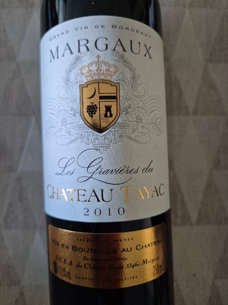 Chateau Tayac. Les Gravières 2010. Margaux, Ophalen, Frankrijk, Nieuw, Rode wijn