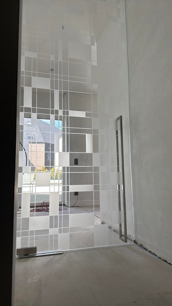 Glazen binnendeur met vloerpomp., Ophalen, Zo goed als nieuw, Binnendeur