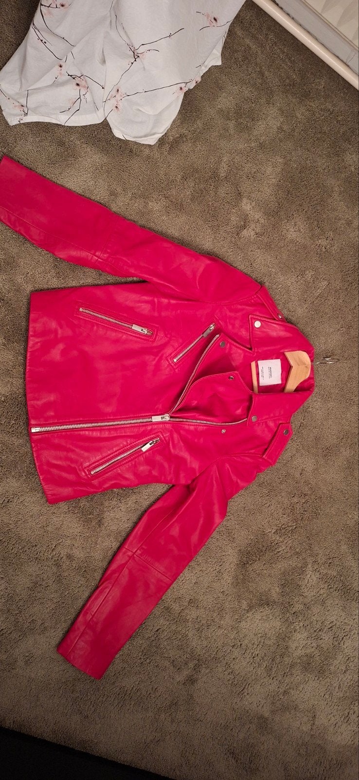 leder jas  Mango, Kleding | Dames, Mango, Nieuw, Rood, Ophalen