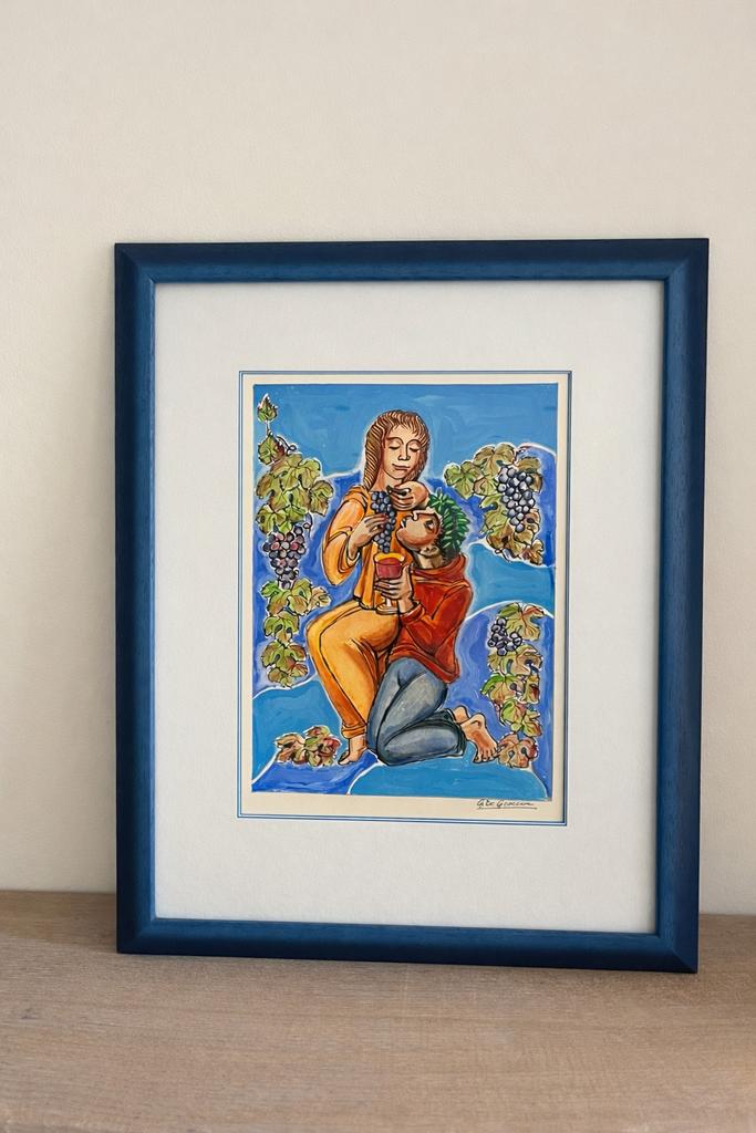 Guido De Graeve kunstwerk – gesigneerd – ingelijst 50x40, Antiek en Kunst, Ophalen