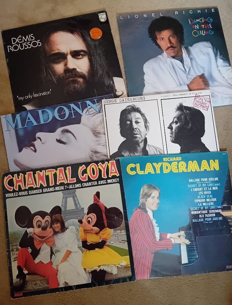 Lot d'environ 120 disques vinyles, Enlèvement, 1980 - 1989, Utilisé