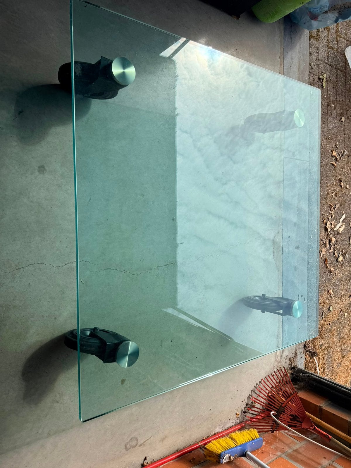 Design glazen salontafel, Ophalen, Zo goed als nieuw