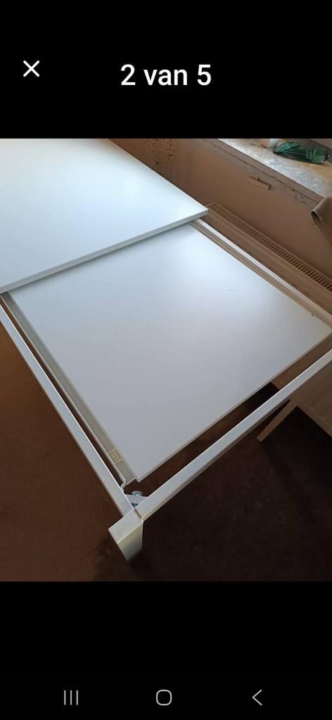 Uitschuifbare tafel., Ophalen