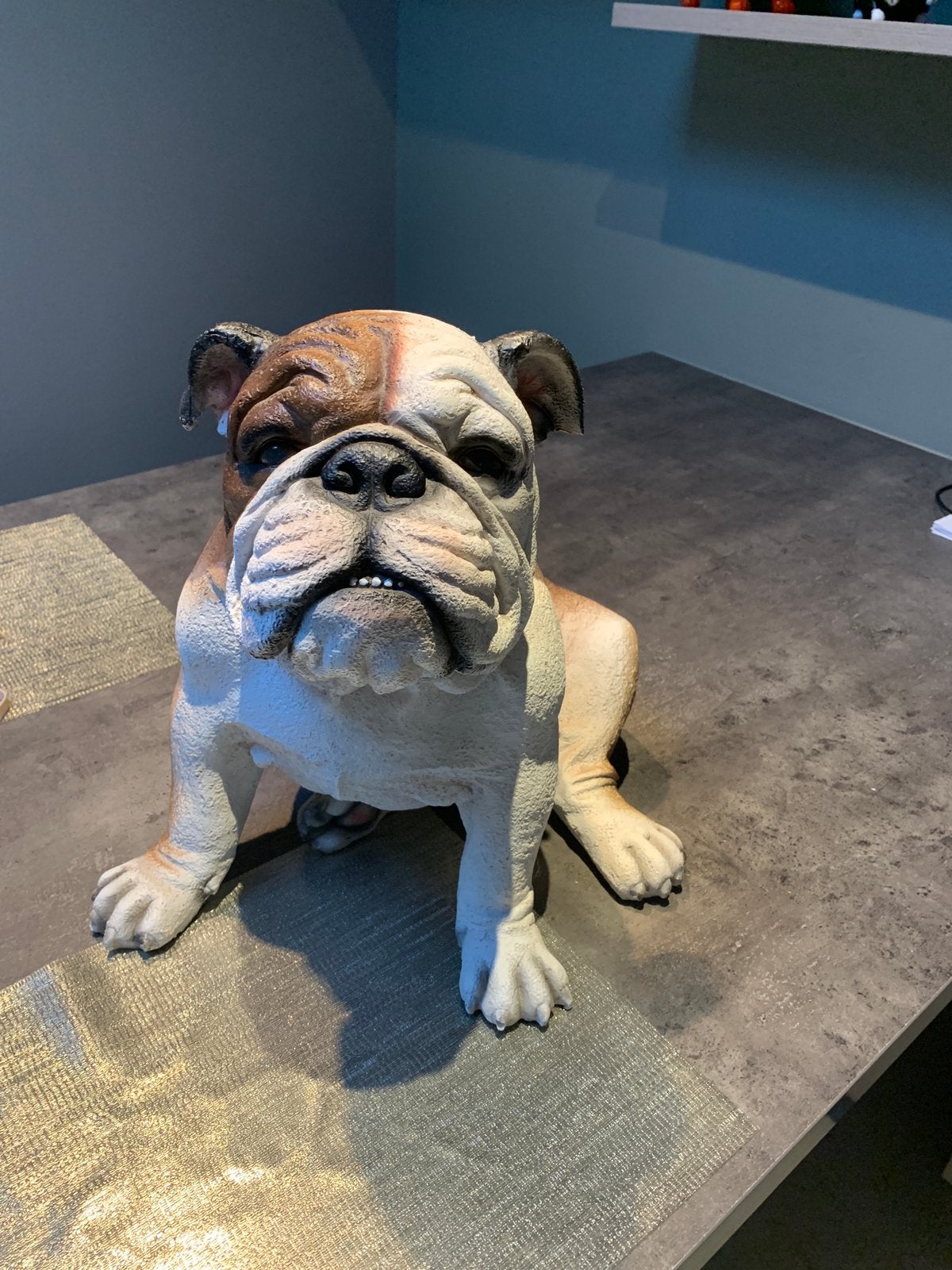 Beeld engelse bulldog, Ophalen