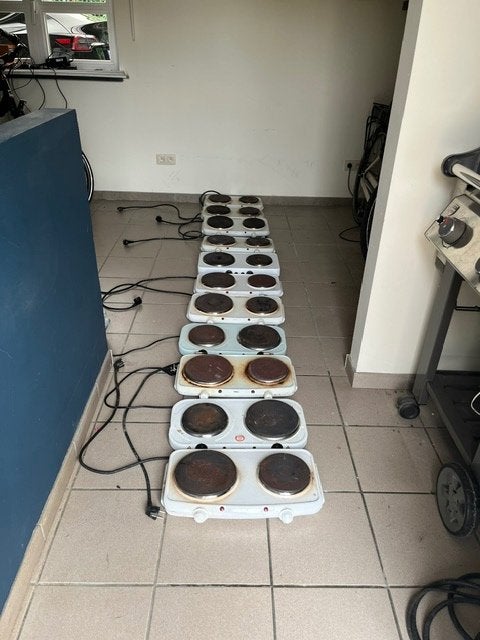 kookplaat (dubbel), Elektronische apparatuur, Kookplaten, Ophalen, Gebruikt, 3 kookzones of minder, Vrijstaand
