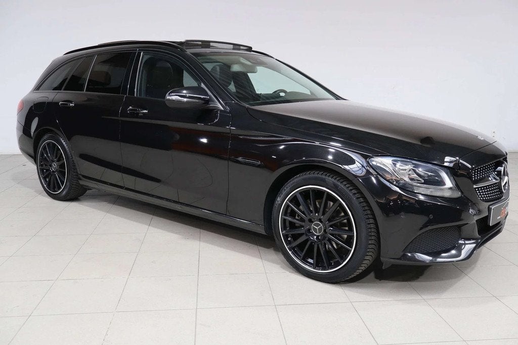Mercedes-Benz C-CLASS 200 Open dak (bj 2015), Gebruikt, 4 cilinders, USB, Zwart