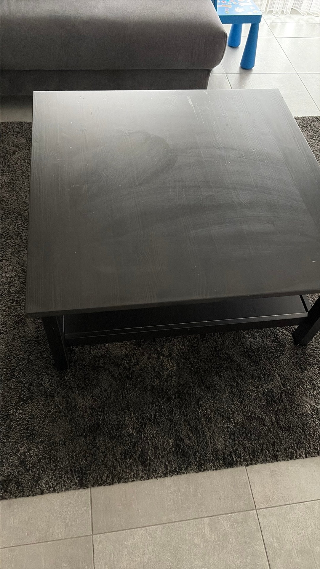 Salontafel 90x90 cm ikea zwart bruin, Ophalen, Gebruikt