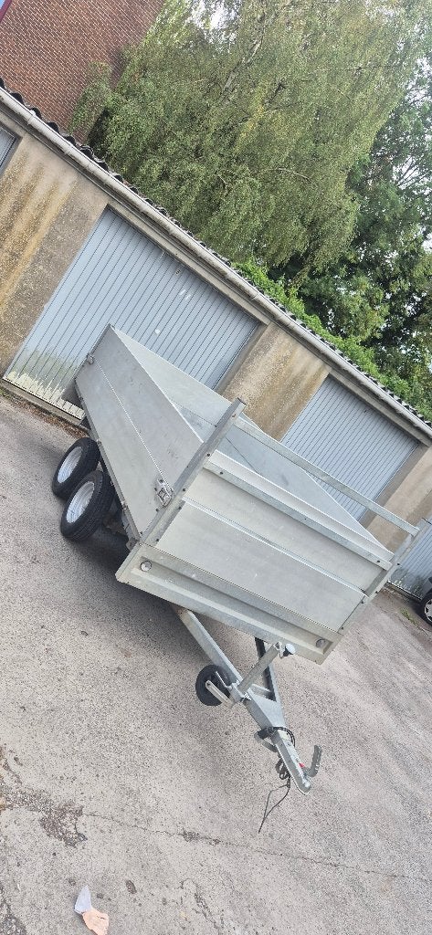 Remorque double essieux 750kg Aluminium 3.05cm/1,50cm, Enlèvement ou Envoi, Comme neuf
