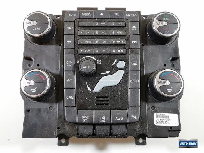 Panneau de commandes chauffage d'un Volvo V60, -, 3 mois de garantie, -, -