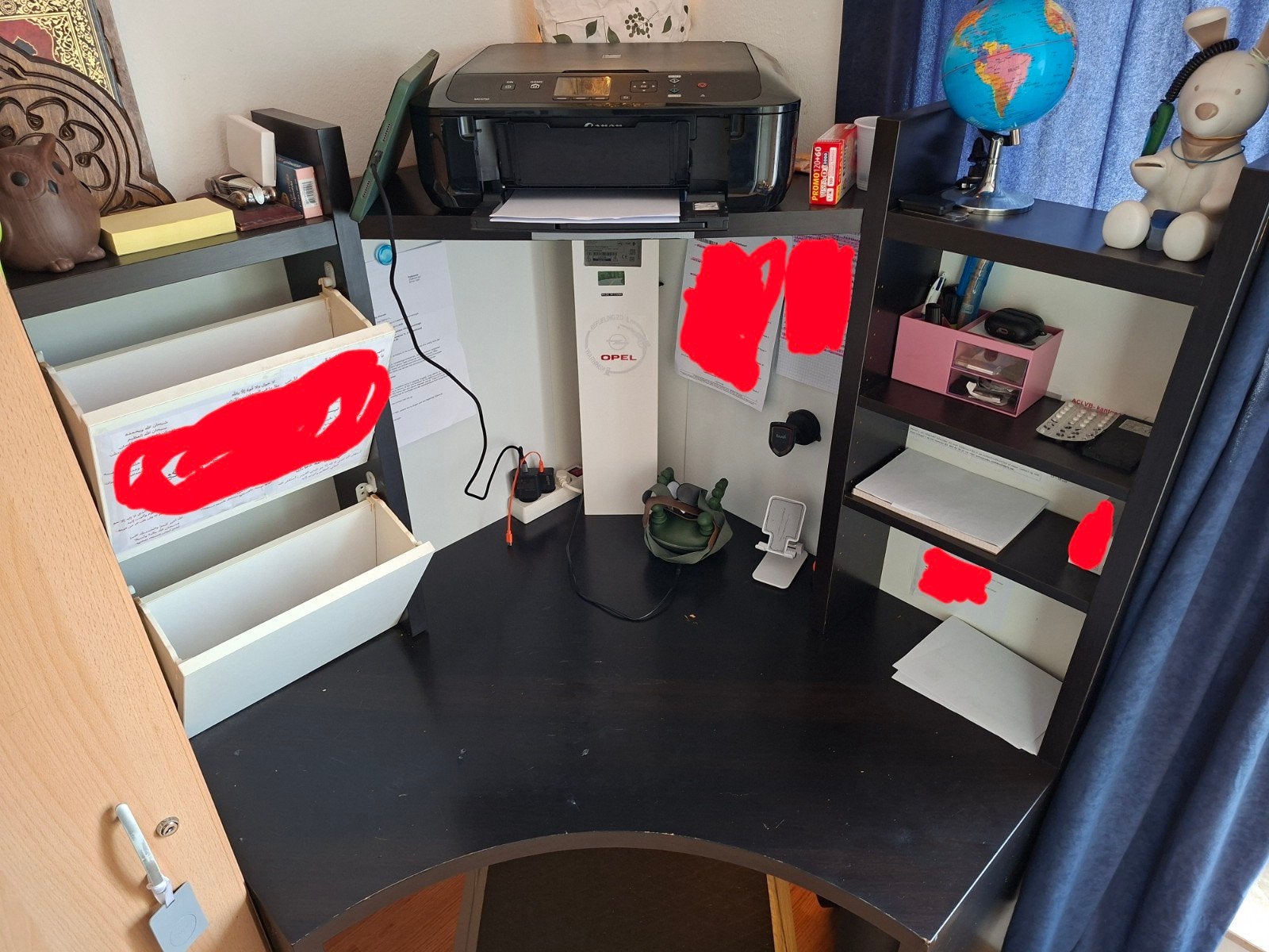 hoekbureau te koop, Gebruikt, Hout, Hoekbureau, Ophalen of Verzenden