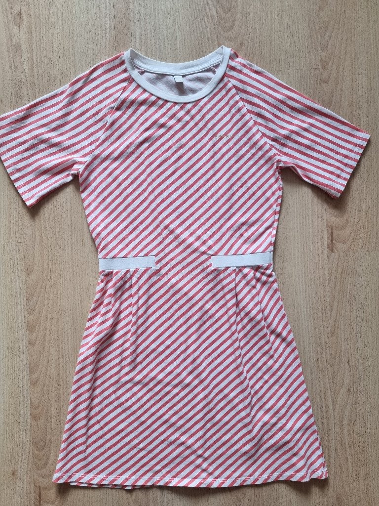 Gestreepte jurk - maat 152-158, Kinderen en Baby's, Kinderkleding | Maat 158, Gebruikt, Meisje, Ophalen of Verzenden, Jurk of Rok