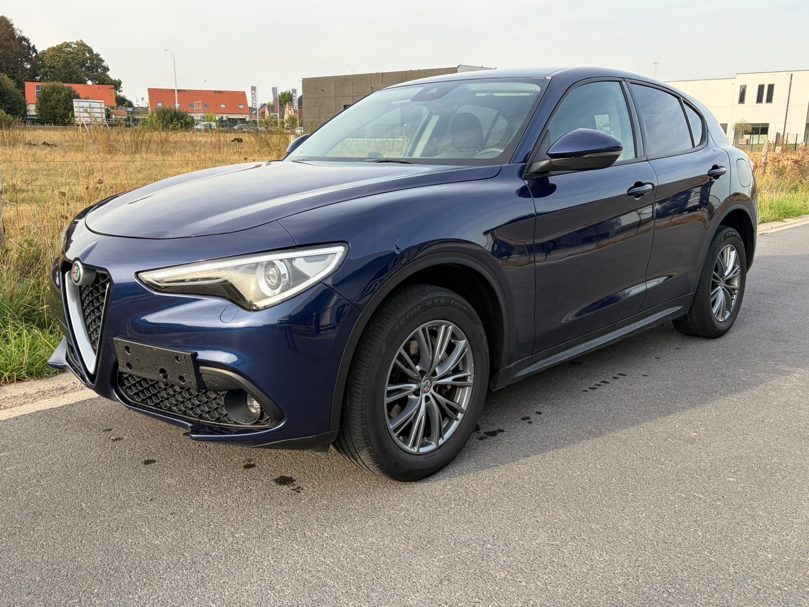 Alfa Romeo Stelvio Q4, Auto's, Automaat, Stof, Blauw, Diesel
