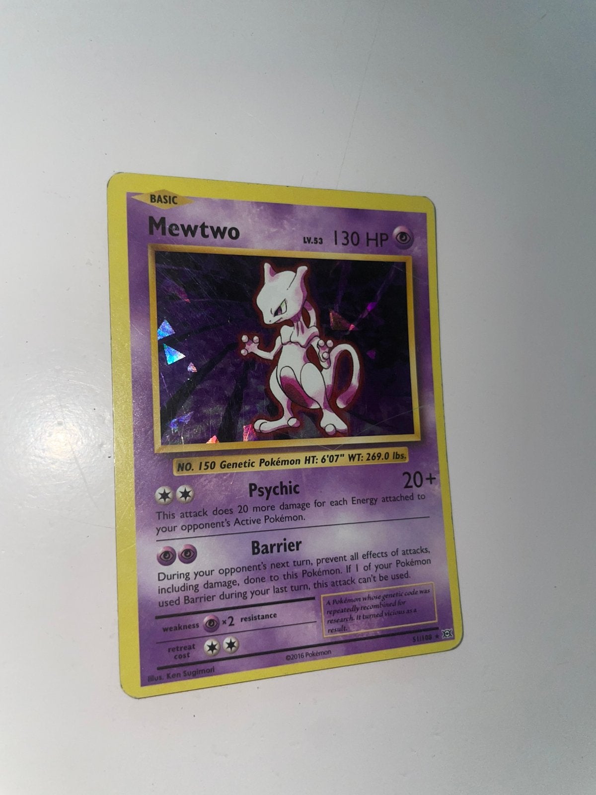 Mewtwo 51/108 Holo, Enlèvement ou Envoi, Comme neuf, Cartes en vrac