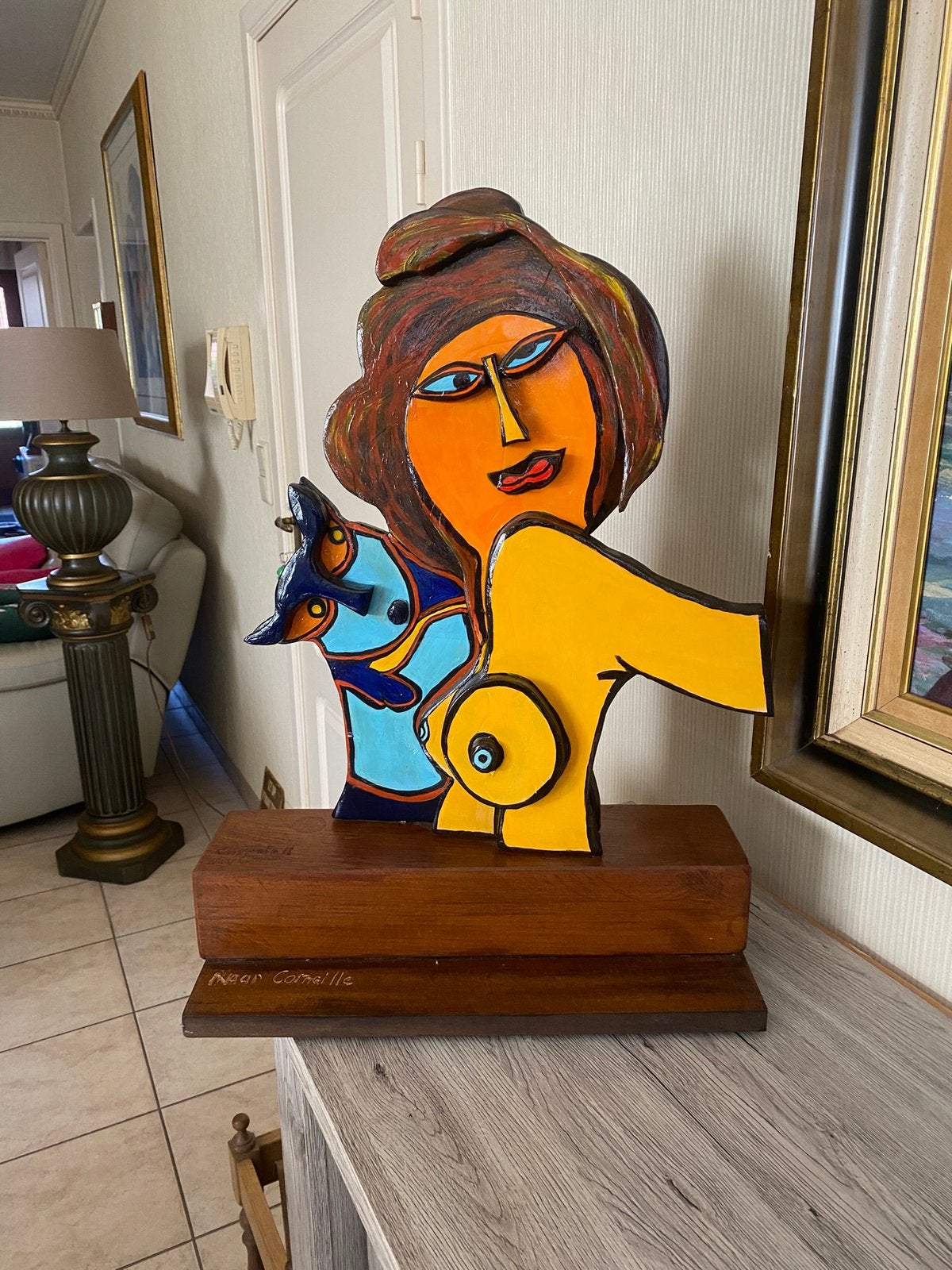 Uitgesneden hout sculptuur, Antiek en Kunst, Ophalen