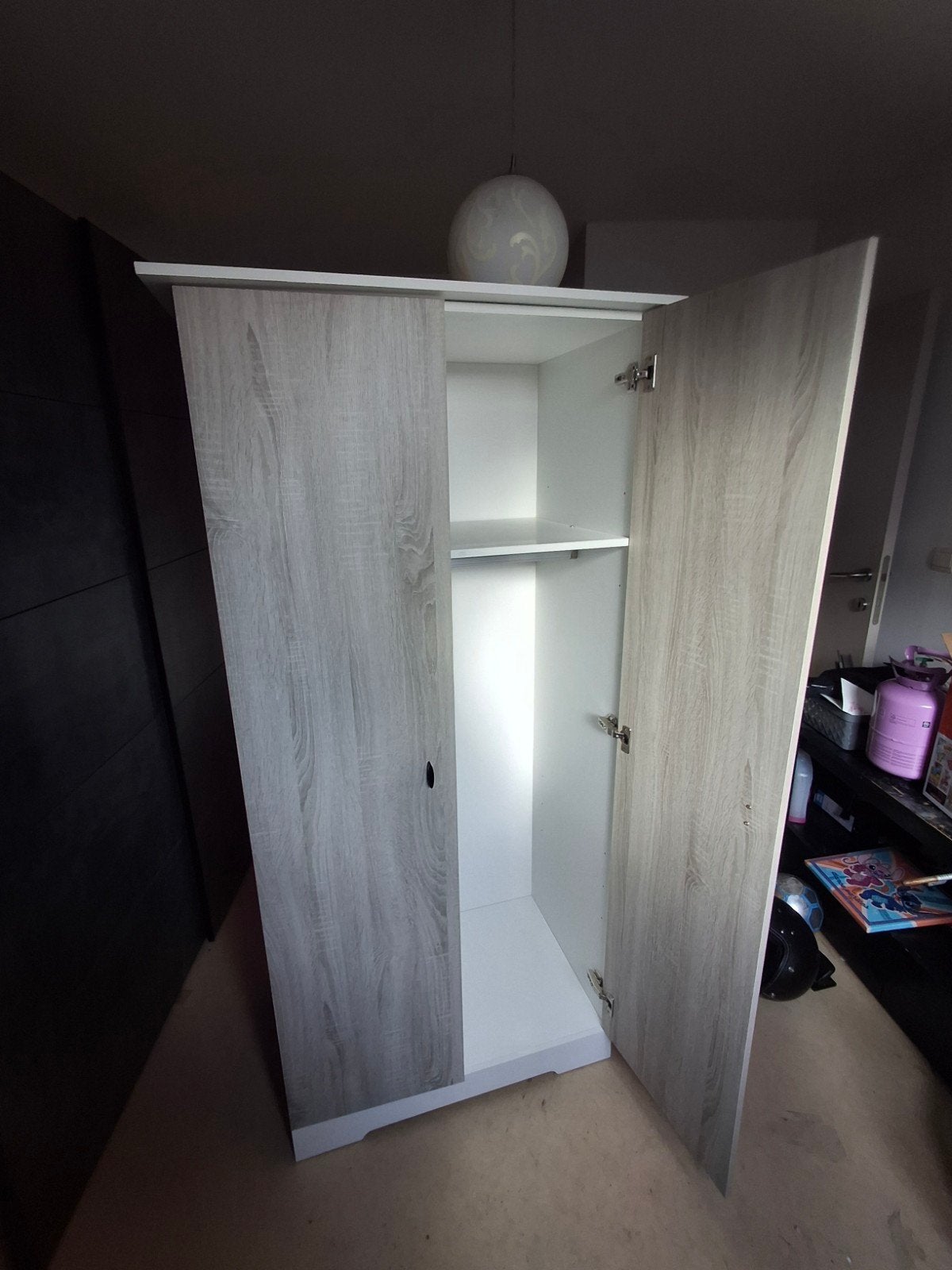 Interbaby kleerkast – grijs houtdecor – goede staat, Ophalen