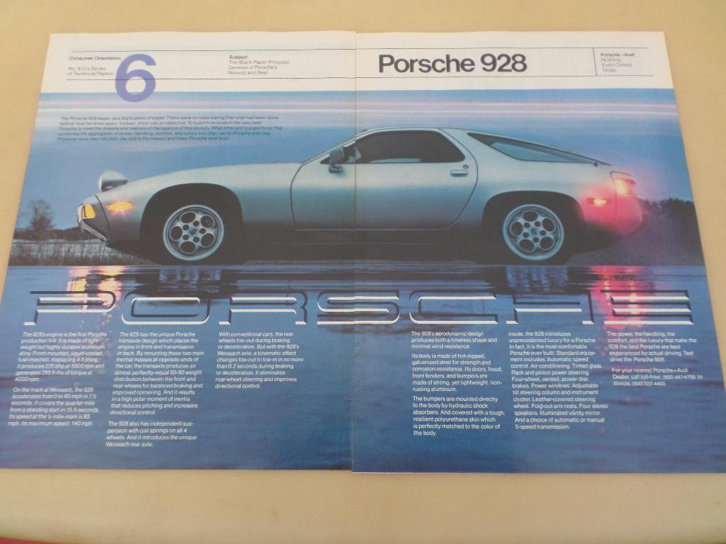 Publicité Porsche 928, Enlèvement ou Envoi, Porsche