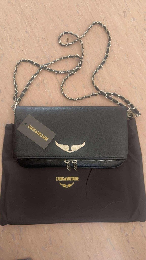 sac zadig et voltaire argenté, Enlèvement, Neuf, Noir, Sac à bandoulière