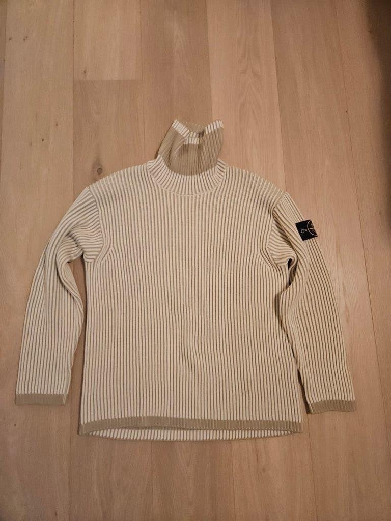 Pull à col roulé beige taille L, Enlèvement ou Envoi, Beige, Stone Island, Taille 52/54 (L)