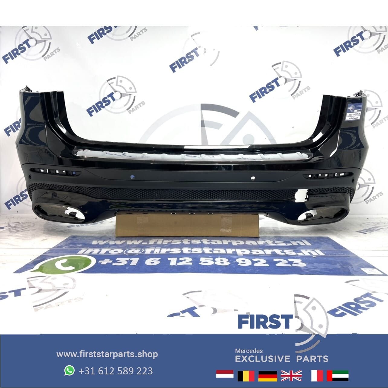 X247 GLB 35 AMG ACHTERBUMPER + DIFFUSER ZWART origineel Merc, Gebruikt, -, Ophalen of Verzenden, Achter