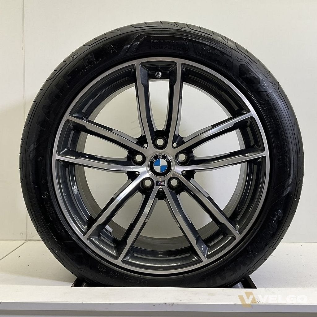 BMW 5 SERIE G30 G31 SET VELGEN + ZOMERBANDEN 18 INCH ORIG. 6, 18 inch, -, -, Banden en Velgen