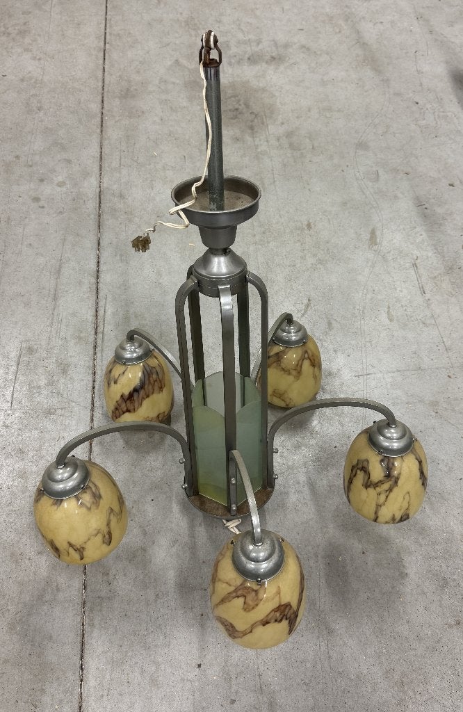 vintage Art Deco kroonluchter, Antiek en Kunst, Antiek | Verlichting, Ophalen