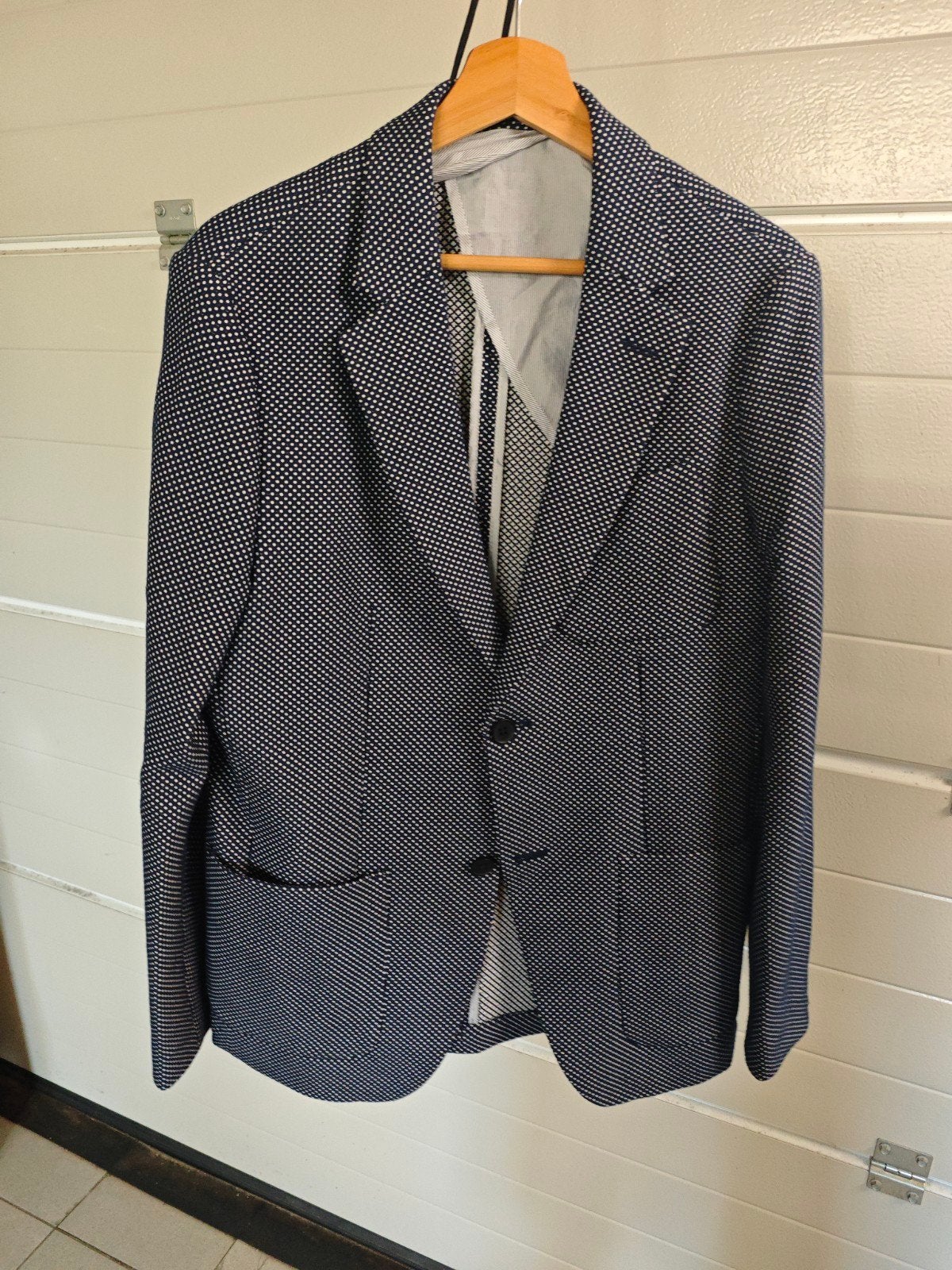 Blauw gestapelde jas ( Michael Kors, kostuum , blazer), Enlèvement, Bleu