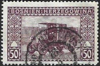 1 Postzegel Oostenrijk-Hongarije - Bosnië en Herzegovina, Ophalen of Verzenden, Overige landen, Gestempeld