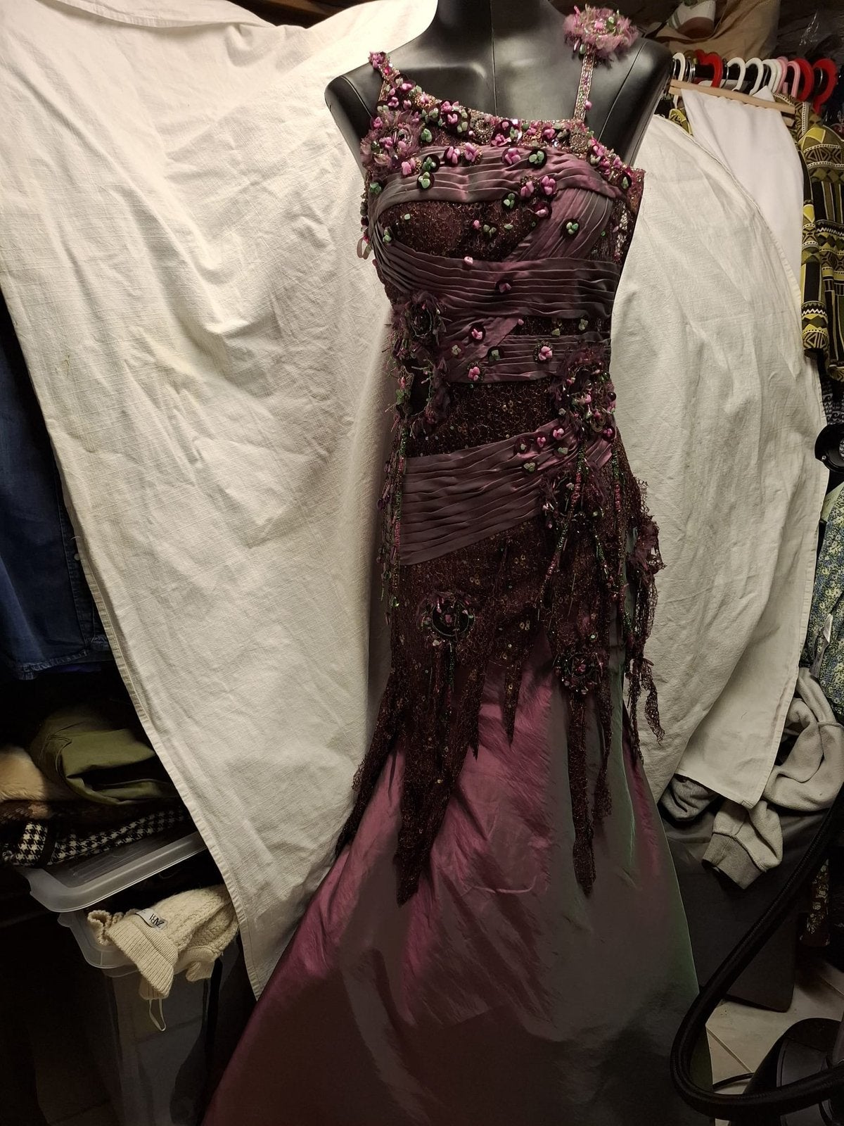 Martini avondjurk, Kleding | Dames, Gelegenheidskleding, Gedragen, Cocktailjurk, Maat 38/40 (M), Paars, Ophalen of Verzenden