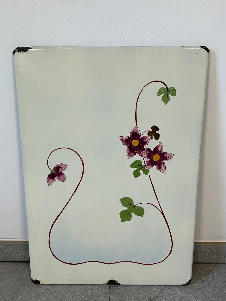 Plaque émaillée ART NOUVEAU, Collections, Enlèvement ou Envoi, Utilisé, Autres types