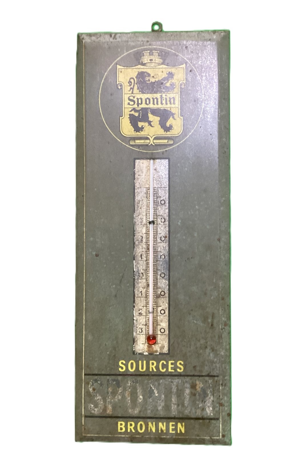 Thermometer Spontin, Ophalen of Verzenden, Gebruikt, Reclamebord