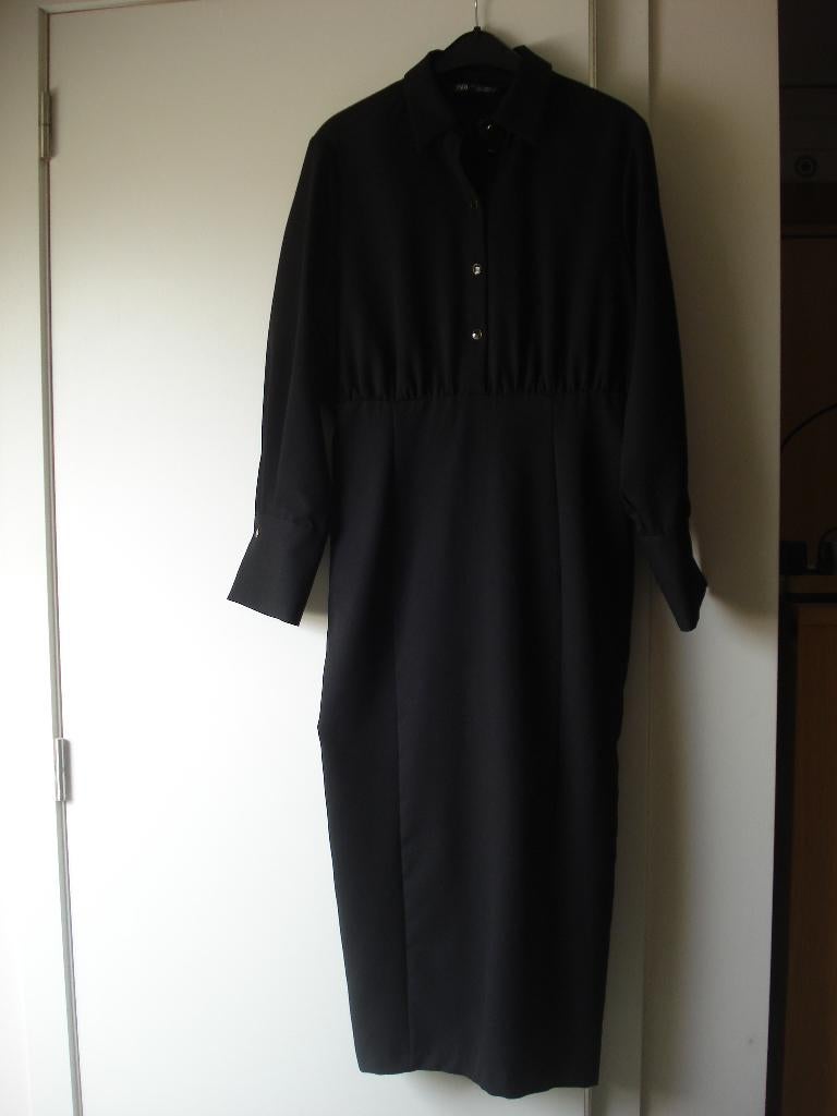 *VAL* Zara 3/4de lang kleed, dames. mt L, Vêtements | Femmes, Robes, Comme neuf, Taille 42/44 (L), Noir, Sous le genou, Enlèvement ou Envoi